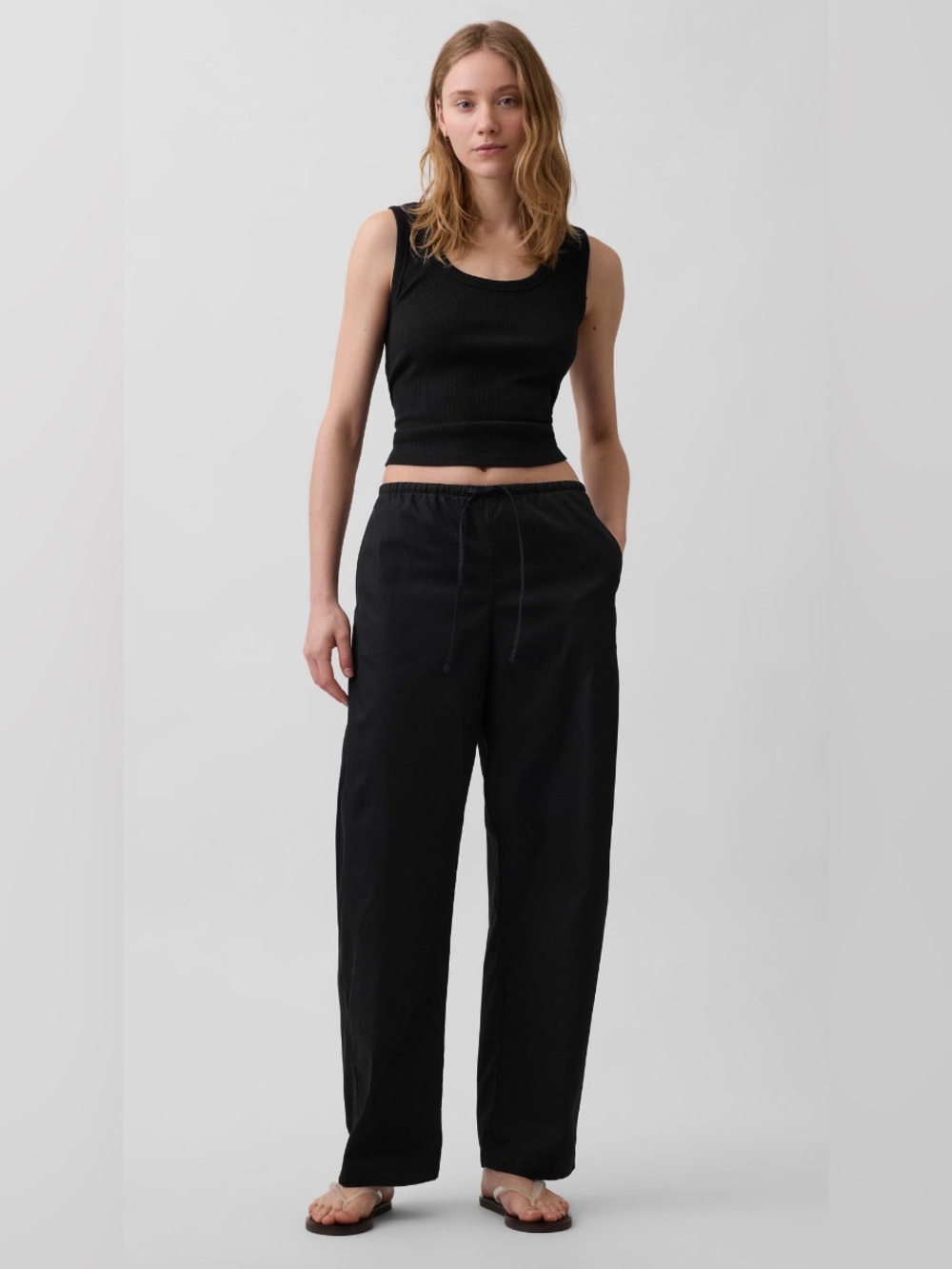 GAP Poplin Easy Barrel Pants